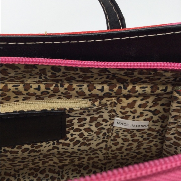 Kate Spade Pink/Black Striped Mini Purse - Picture 7 of 8